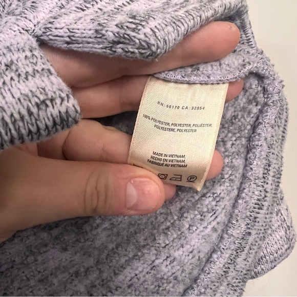 Anthropologie Saturday Sunday Marled Cowl Neck Pullover Sweatshirt Purple Gray S - Picture 8 of 9
